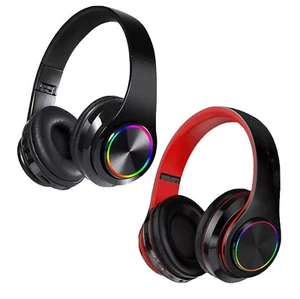 Wireless Bluetooth Headphones Super Bass Foldable Stereo Earphones Headsets Mic - Picture 1 of 18