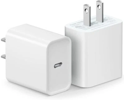 2X Fast Charger 20W PD Cable Cord Power Adapter USB Type-C For iPhone & Android - Image 1 of 4