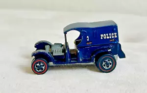 Vintage Hot Wheels Redline 1969 Police 3 Paddy Wagon NICE USA BROWN INTERIOR - Picture 1 of 6