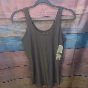 NoBo No Boundaries NB Scoop Tank Top Shirt Spaghetti M (7-9) Grey Crystal Strap - Picture 1 of 12