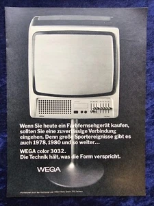 Wega Color 3032 Farbfernseher, originale Werbung aus 1976 - Picture 1 of 1
