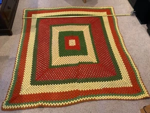 Manta Abuela Afgana Crochet Vintage Retro 70"x65" - Imagen 1 de 3
