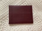 Vintage burgundy leather Rolex wallet for notes and cards