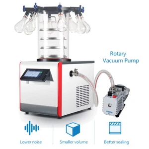 60C Lab -60℃ Vacuum Freeze Dryer Lyophilizer Multi-Manifolds Freezing Drying Mac - Imagen 1 de 12
