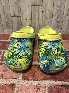 Crocs All Terrain Herren 6 Damen 8 Island Floral Gelb Clog Slipper Schuhe - Bild 1 von 7