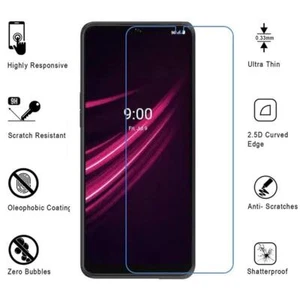 For T-Mobile Revvl 6 / 6 Pro 5G Plus Clear Tempered Glass Screen Protector Film - Imagen 1 de 7