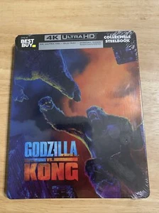 Godzilla vs Kong 4K Blu-Ray Digital Collectible Steelbook-Best Buy Exclusive-NEW - Picture 1 of 7