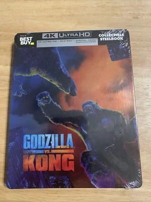 Godzilla vs Kong 4K Blu-Ray Digital Collectible Steelbook-Best Buy Exclusive-NEW - Image 1 of 4