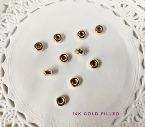 14K Gold Filled - 4mm Smooth Rondelle Beads - 2 pc. pack - Picture 1 of 1