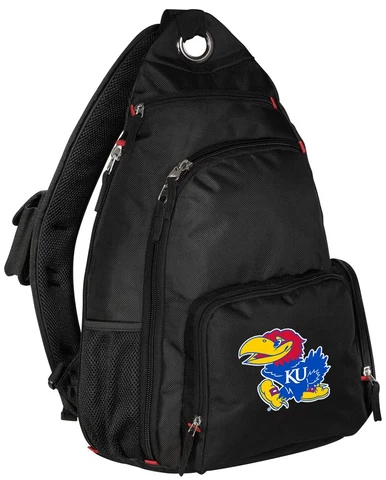 University of Kansas Crossbody Backpack SUPER STRONG BALLISTIC NYLON Singl Cover