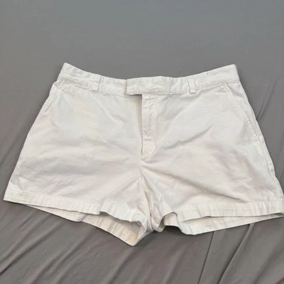 Pantalones Cortos Ralph Lauren Para Mujer 12 Blanco Algodón Informal Chino Bolsillos Verano Preppy Foto 1 de 4