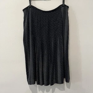 Vintage Talbots Silk Skirt Women’s 16 Black Midi Polka Dot Pleated Whimsigoth - Picture 1 of 7