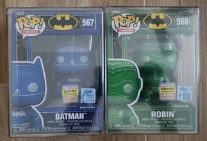 Funko Pop! Batman & Robin (Blueprint Deco) con Pop! Protector compartido SDCC 2025 - Imagen 1 de 6