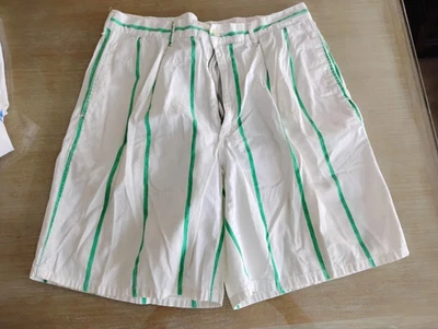 Polo Ralph Lauren зеленые полосатые китайские шорты США РЕДКИЕ 90-е опрятный яхт-клуб 34 - Изображение 1 из 4