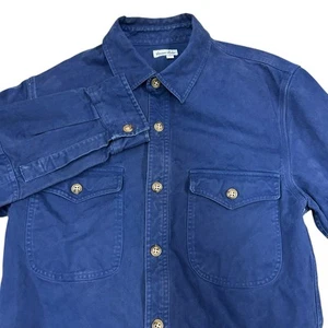 Steven Alan Denim Button Up Shirt Men's XS Blue Jean Long Sleeve Flap Pocket - Picture 1 of 9