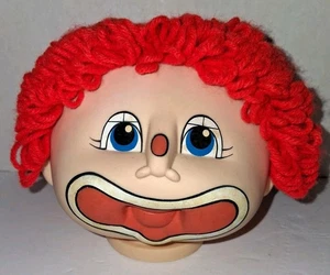 1984 Funny Baby M N Thomas Cabbage Patch Clown Doll Making Head Red Hair Creepy - Picture 1 of 7