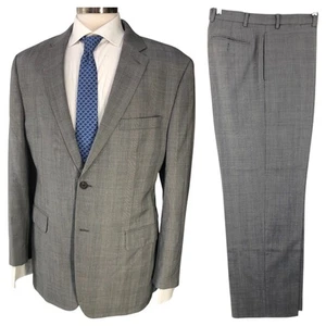 Ralph Lauren Herren Gr. 44R Anzug Drop 10 Wolle Fensterscheibe kariert grau *WINZIGER FEHLER - Bild 1 von 23