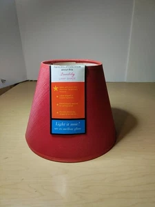 Vintage Lamp Shade - Red - Colorfast - New - Nice Texture And Vibrant Color - Picture 1 of 13