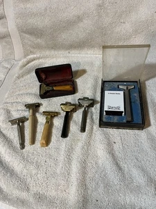 7 rasoi di sicurezza antichi/vintage come da ritrovamento gemma Schick Eversharp Gillette Plus - Foto 1 di 17