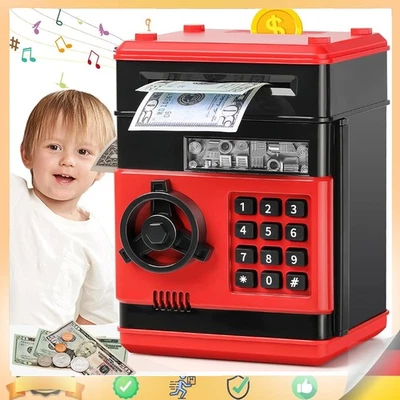 Elektronische ATM Spardose Geldautomat mit PIN Eurospardose Digital Sparschwein - Bild 1 von 4