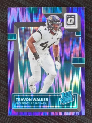 2022 Donruss Optic #225 Travon Walker Purple Shock Rookie RC - Image 1 of 2