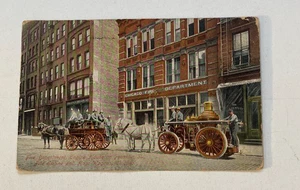 Early Chicago Postcard Fire Station On Franklin St. Cancelled 1910 Rare Cancel - Picture 1 of 9