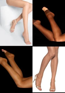 Peavey Toeless Pantyhose Slouch Knee Socks Hooters Lingerie Uniform 20 Denier  - Picture 1 of 16