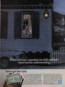1982 Vintage Print Ad When you have a question on a bill American Express Card - Picture 1 of 2
