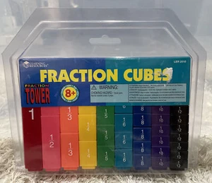 Learning Resources Fraction Tower Cubes Equivalency Set 51Pcs Multicolor - Picture 1 of 2