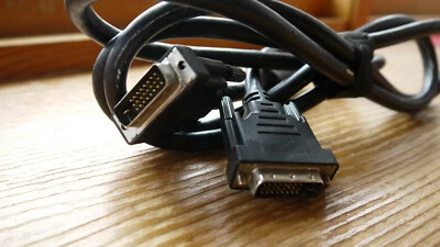 Cable DVI a DVI-D Doble Enlace Macho M/M 1.8m 6ft Conector con Ferritas Foto 1 de 2