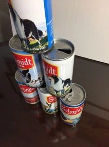 Vintage Schmidt Beer Cans, Images by LES KOUBA. , - Picture 1 of 12