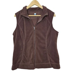 Women’s SJB Active Brown Fleece Zip Vest Size Large - Picture 1 of 9
