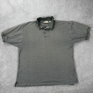 Bill Blass Men's Green White Check Polo Shirt Size Large - Picture 1 of 8
