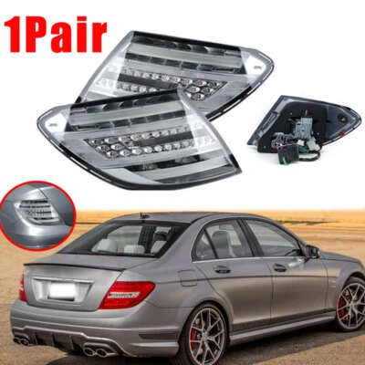 1 Pair For Mercedes Benz Class C W204 2011-2014 LED Rear Brack Lamp Tail Lights - Image 1 of 4