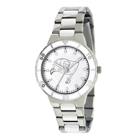 Tampa Bay Buccaneers Ladies Pearl Watch Bucs NFL-PEA-TB Woman Women Metal Cover