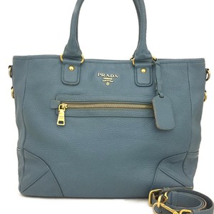prada blue leather bolsa
