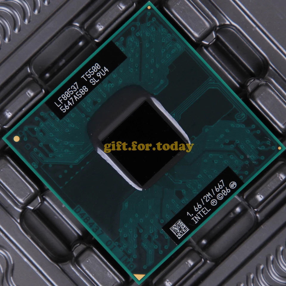 Original Intel Core 2 Duo T5500 1.66GHz Dual-Core (LF80537GF0282M) Processor CPU - Image 1 of 1