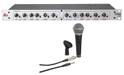 DBX 234XS Rack Mount Stereo 2/3/4-Way Crossover Sound Processor+Samson Mic - Image 1 of 4