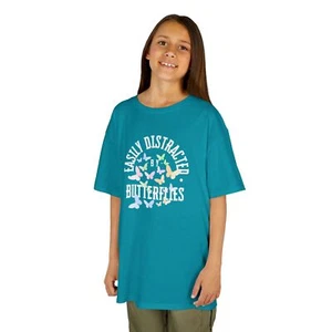 Kids Butterflies T-Shirt, Unique children's soft funny kids humor t-shirt - Picture 1 of 25