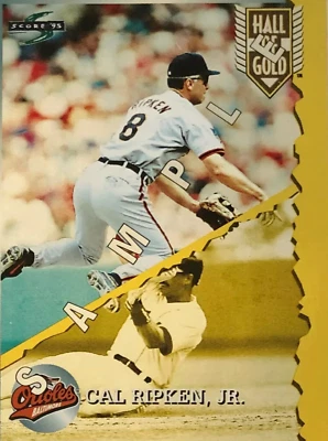 Tarjeta 1995 Score Cal Ripken Jr. # HG5 Salón de Oro Muestra Baltimore Orioles Foto 1 de 2