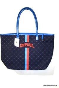 NCAA Depaul University Canvas Tote Blue Demons Handbag Purse Bag Official - Picture 1 of 4