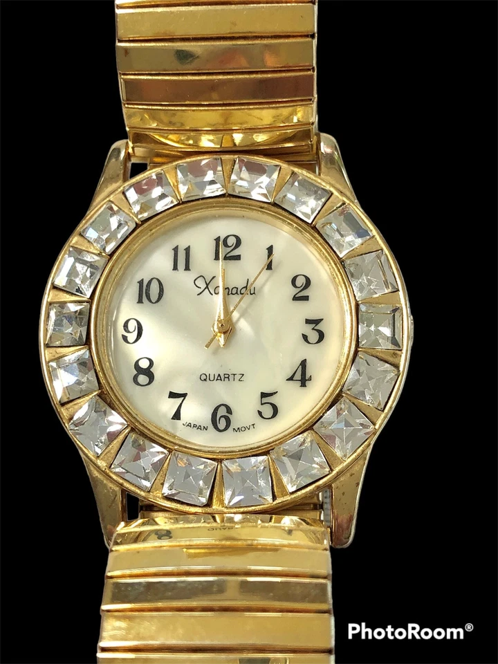 RELOJ XANADU VINTAGE DAMAS TONO DORADO CUARZO MADREPERLA CARA PEDRERÍA Foto 1 de 4