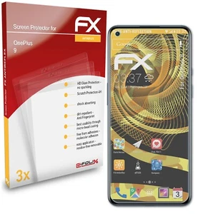atFoliX 3x Screen Protector for OnePlus 9 Screen Protection Film matt&shockproof - Picture 1 of 9