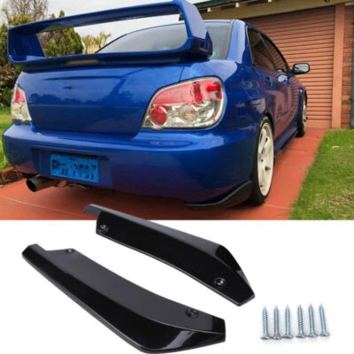 Difusor labial divisor parachoques trasero negro brillante Canard para Subaru Impreza WRX STI Foto 1 de 4