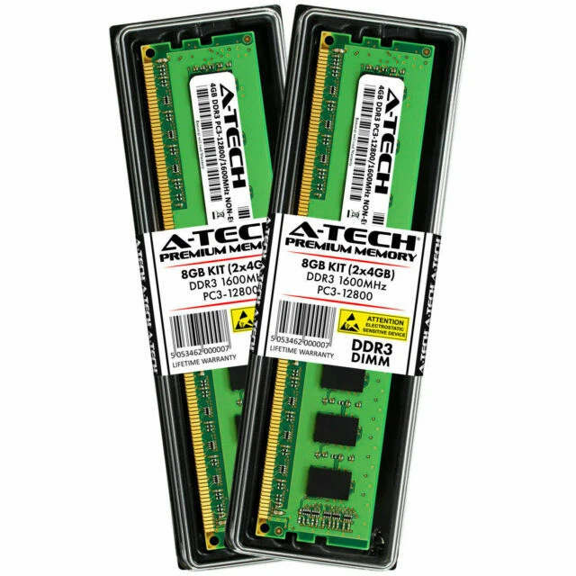 A-Tech 8GB (2 x 4GB) PC3-12800 (DDR3-1600) Memory (EB3-SP00076)