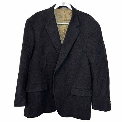 IBIZA Model- Bossa charcoal gray Flannel 100% camelhair sport coat 46R - Image 1 of 4