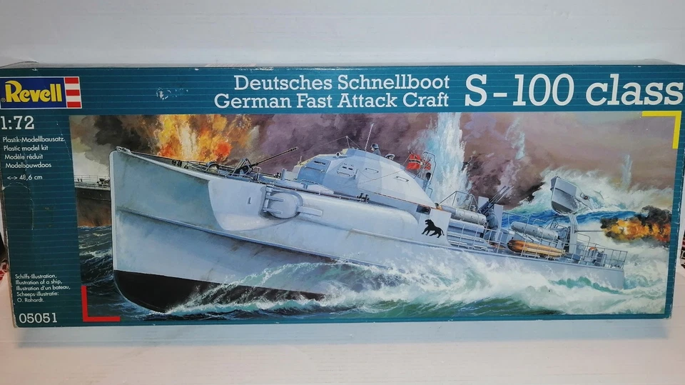 REVELL 1/72 KIT MONTAGGIO DEUTSCHES SCHNELLBOOT S-100 CLASS NO.05051 - Immagine 1 di 2