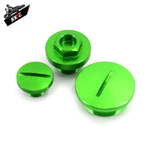Green Billet Engine Plugs Kit For Kawasaki KX250F 2004-2010 Yamaha RMZ250 04-06 - Bild 1 von 6