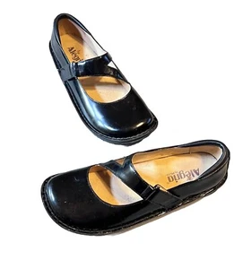 Alegria JILL Mary Jane Wedge Womens EU 40/ US 9-9.5 Black Patent Leather - Picture 1 of 10
