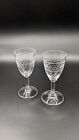 Greek Key And Zig Zag Etched Cordial Glasses Set Of 2